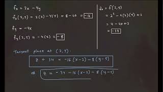 Finding Equation of a Tangent Plane to an Explicit Surface and Linearization