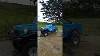 HobbyPlus CR18 1/18 Rc Trail Truck Muddy Trail Run.