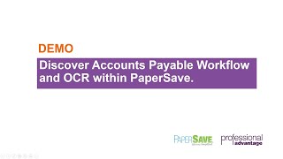 PaperSave Accounts Payable Workflow and OCR within Microsoft Dynamics GP