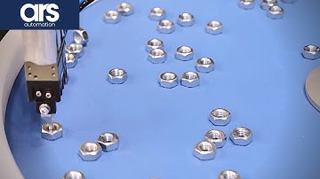 FlexiBowl® | Metal Nuts are fed in a fast and flexible parts feeding system