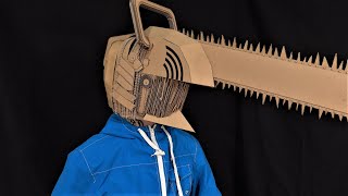 ダンボールでチェンソーマンを作る/Chainsaw man's head cardboard DIY