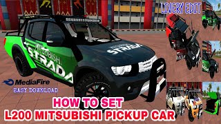 How To Set L200 Mitsubishi car Mod With Livery For Bus Simulator Indonesia | Bussid screenshot 5