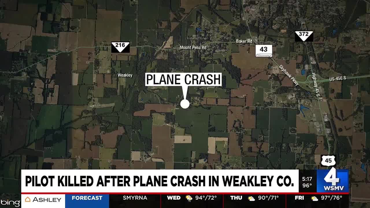 Pilot killed after plane crash in Weakley Co.