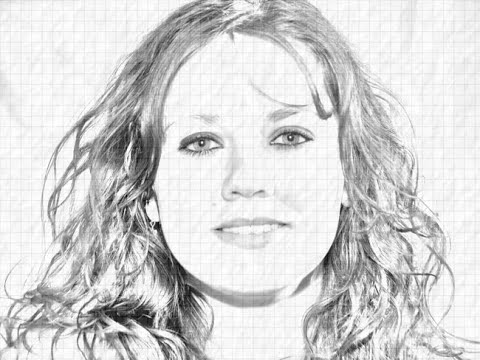 Tutorial Photoshop CS6 - Pencil Drawing on squared paper (Demo 2)