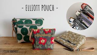 ELLIOTT POUCH ~ generously sized two-zipper pouch; great for toiletries, projects, or travel. #sew