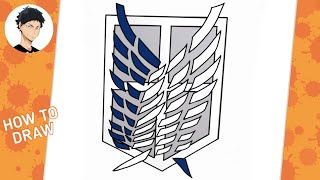 How to draw Survey Corps logo step by step