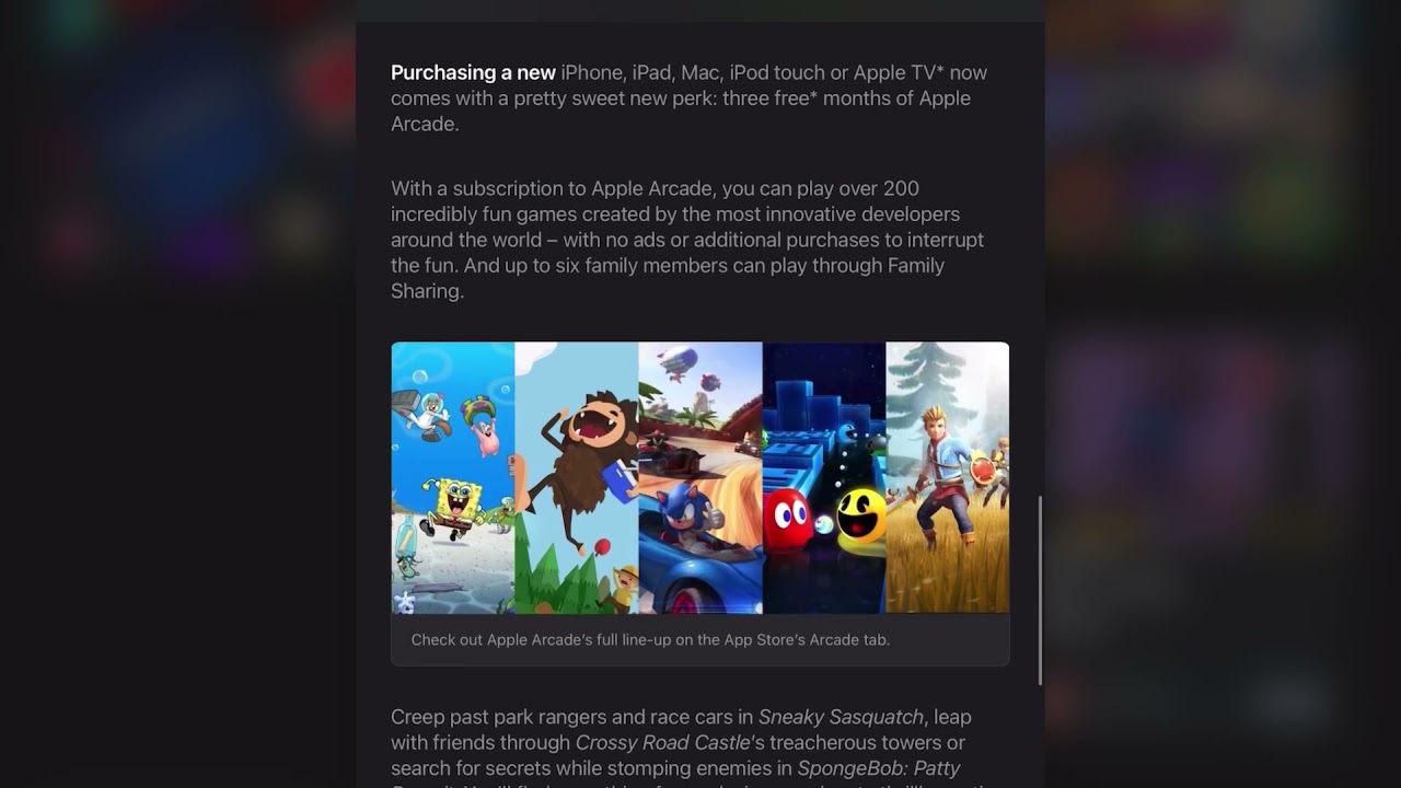 Free Apple Arcade for 3 Months