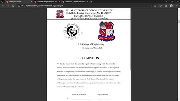 GTU Sem 8 Internship / Project Report (My Report) Sample Report 1