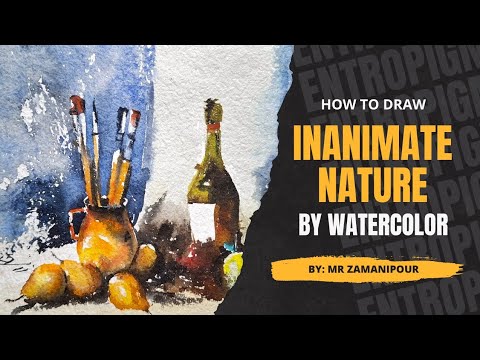 How to draw inanimate nature by watercolor - YouTube