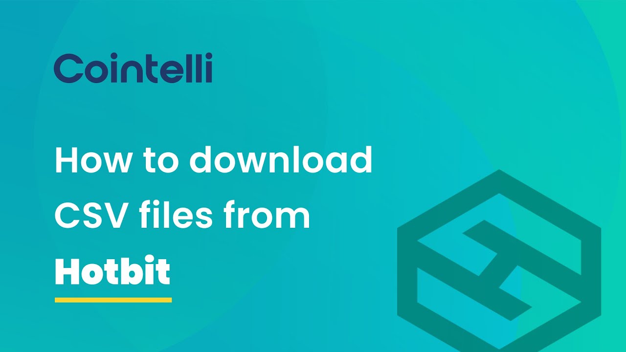 Hotbit Tax Reporting: How to Get CSV Files from Hotbit