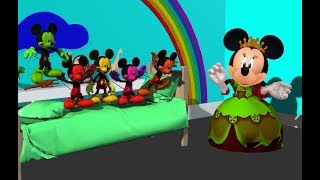 Five Little Mickey Colors Jumping On The Bed Nursery Rhyme