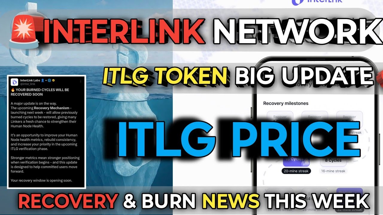 🚨INTERLINK NETWORK 🔥 ITLG TOKEN BIG UPDATE 📢 RECOVERY & BURN NEWS THIS WEEK