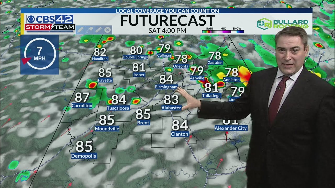 May 3rd CBS42 News @ 10pm Weather Update - YouTube