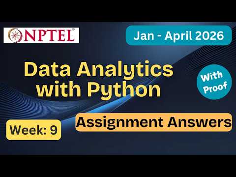 NPTEL Data Analytics with Python Week 9 Assignment Answers With Explanation  | Jan–Apr 2026