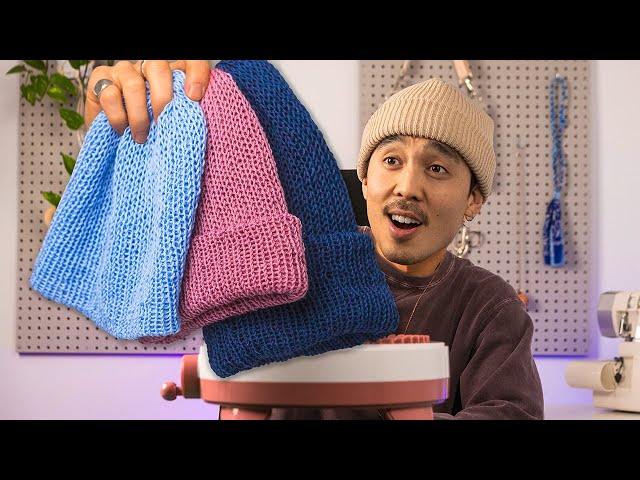 How to Knit Beanie with Viral Knitting Machine | GA024 - YouTube