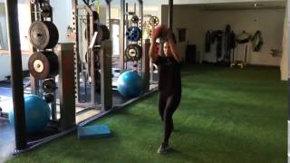 Staggered Stance Med Ball Sagittal Chop Lift - without Hinge