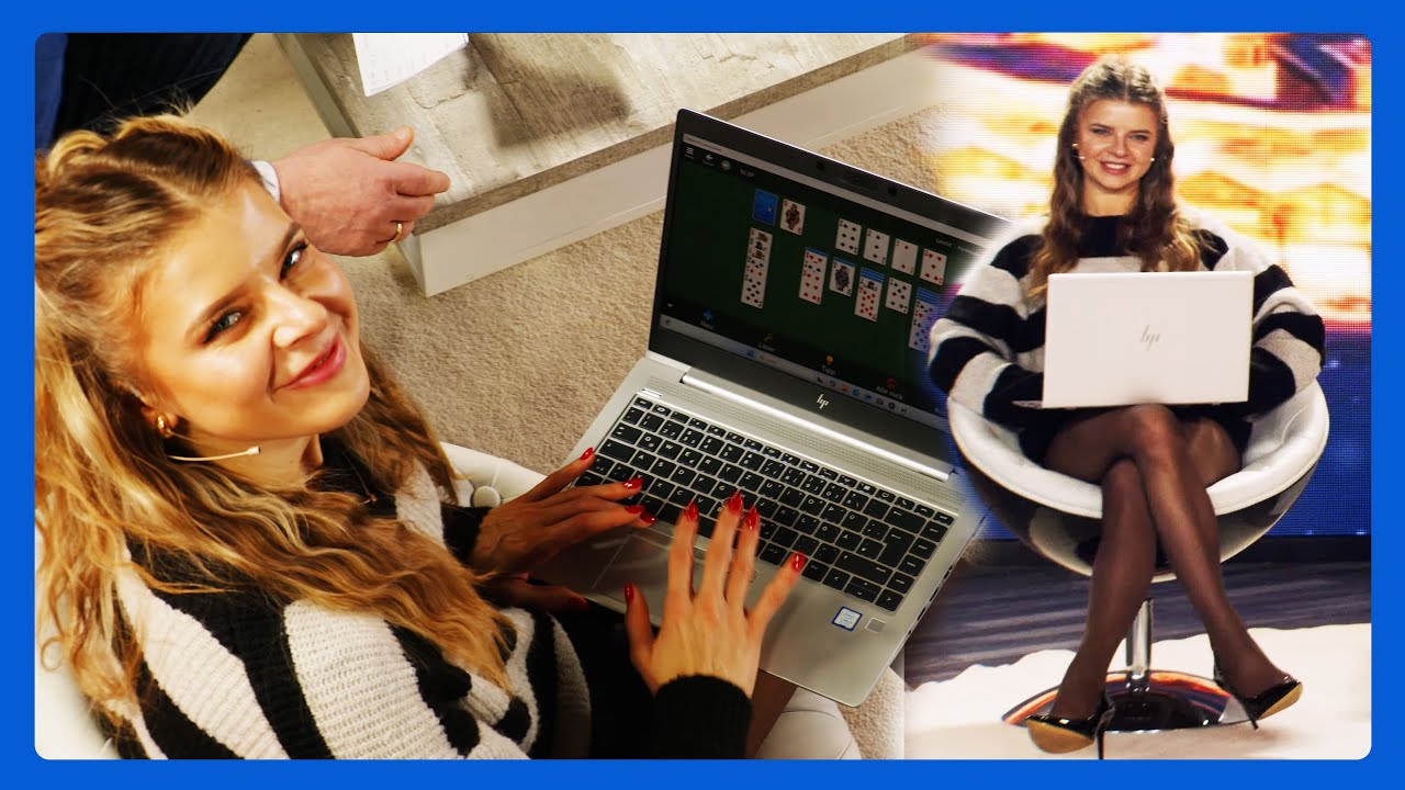 Lina präsentiert Notebooks und Zubehör passend für die Uni oder die Arbeit bei 