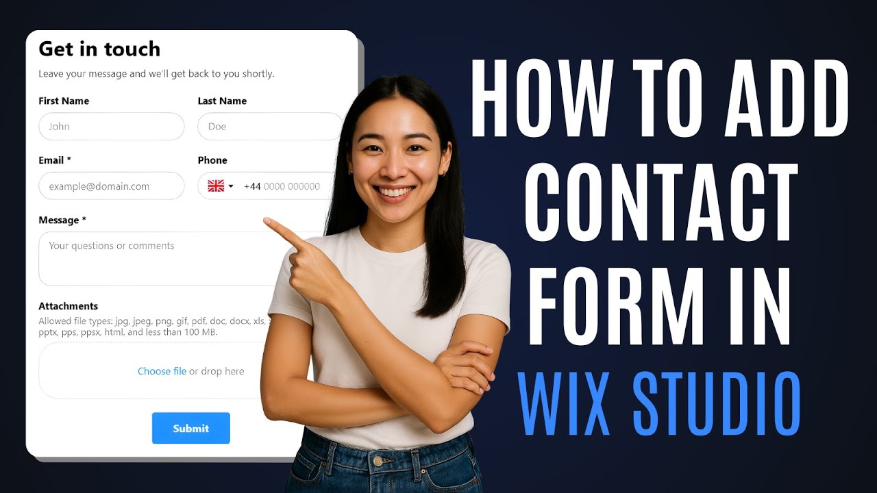 How to Add Contact Form in Wix Studio [For FREE] - YouTube