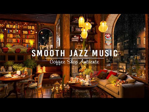 Smooth Jazz Instrumental Music at Cozy Coffee Shop Ambience☕Relaxing Jazz Music for Working,Studying