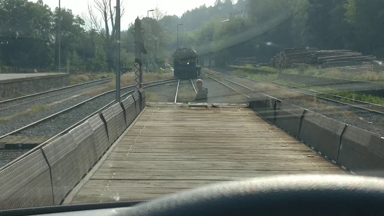 Slovenian cars train start from Most na Soči to Bohinjska Bistrica