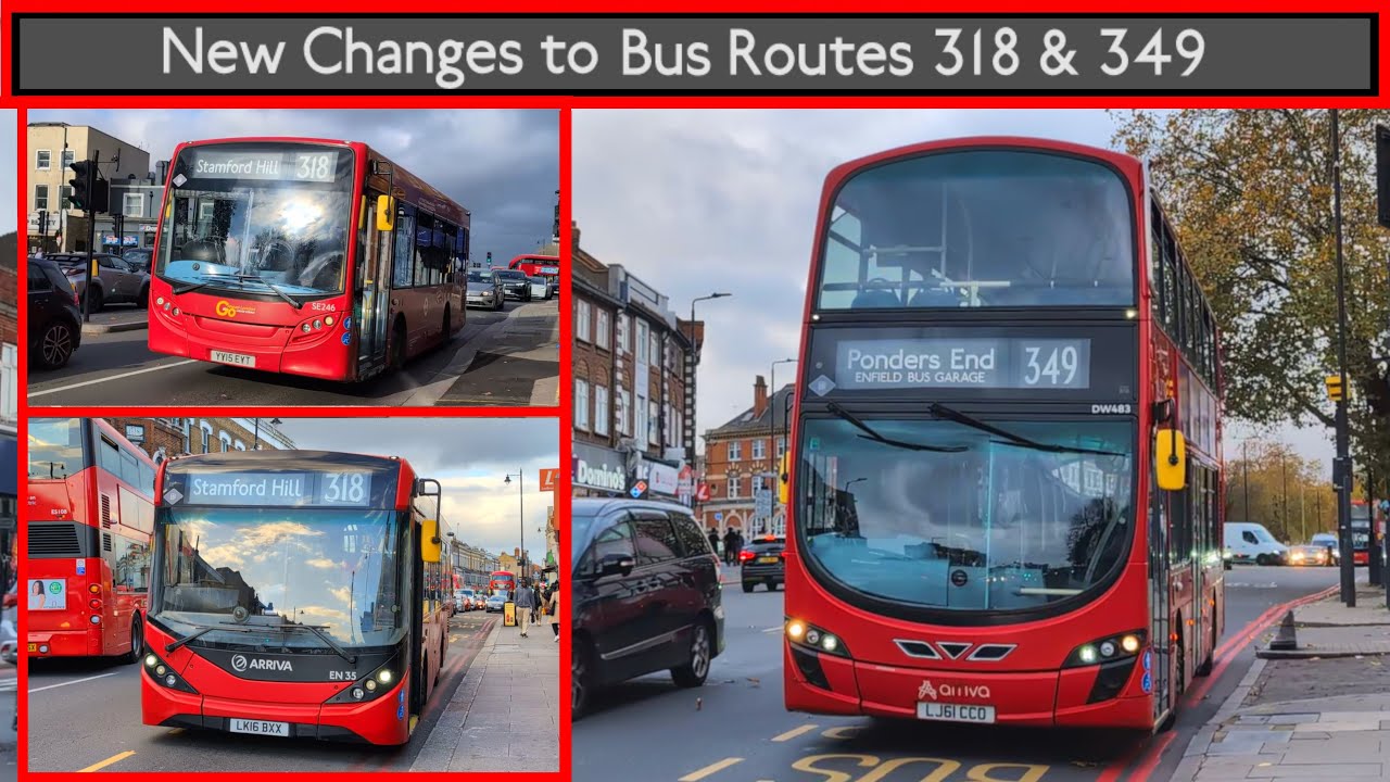 The First Day of NEW CHANGES to Routes 318 & 349 | New Operator & No More Diesels (TfL Bus Changes)