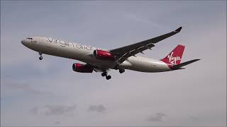 Compilation Of Virgins Boeing 787 Airbus A330 Landings At London Heathrow Airport