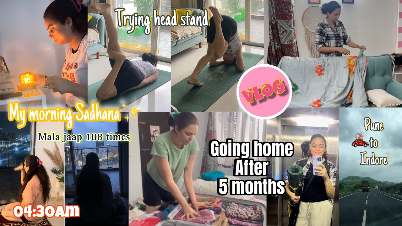 VLOG : Going Home after 5 Months, Packing LIGHT this time,My Morning ...