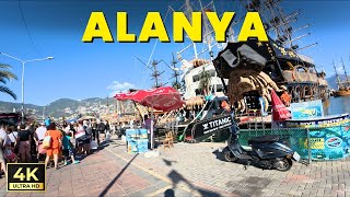 Alanya Harbour &amp; Red Tower Walking Tour | Antalya Turkey | [4K HD]