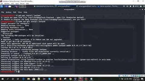 How to install leafpad on kali linux operating system