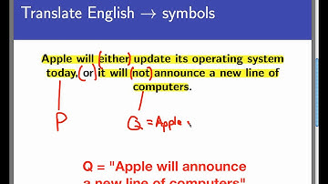 Truth tables, part 1  (Screencast 2.1.2)