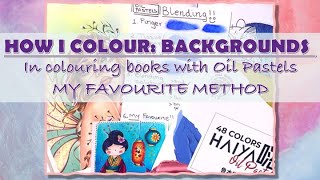 HOW I COLOUR – BACKGROUNDS IN COLOURING BOOKS | Using Oil Pastels | Adult Colouring screenshot 4
