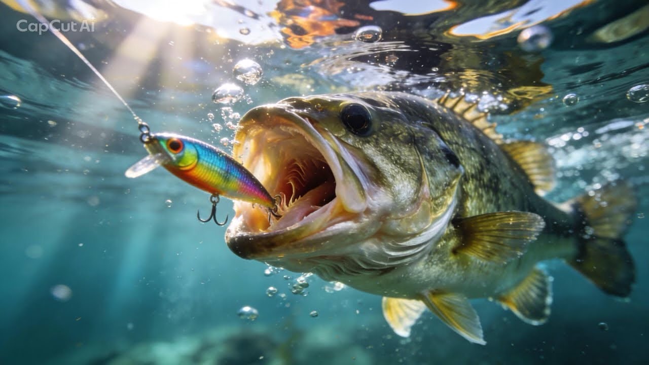 Fishing for big bass in this pond