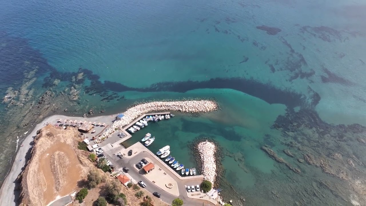 Pomos Harbour — 4K aerial footage