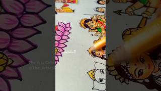 Cute Maa Durga group drawing😍❤️|| Cute drawing challenge #shorts #durgapuja