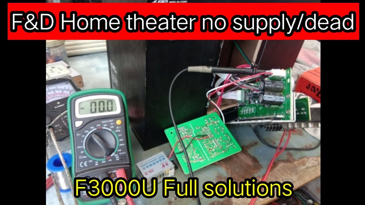 F&D Home theater F3000u ,5.1 no power/dead!!F&d woofer 5.1 supply