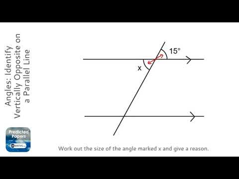 Angles: Identify Vertically Opposite on a Parallel Line (Grade 3) - OnMaths GCSE Maths Revision