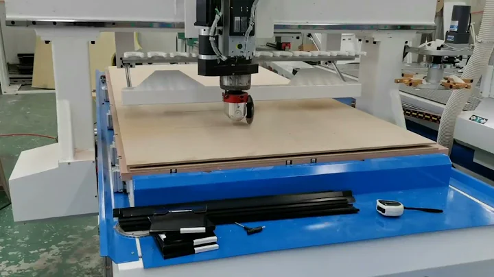 ATC C axis aggregates CNC router with linear tool changer system and saw