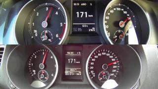 Golf VI 2.0 TDI ( Chip) vs Golf VII GTD | Acceleration 0-140km/h   120-210km/h