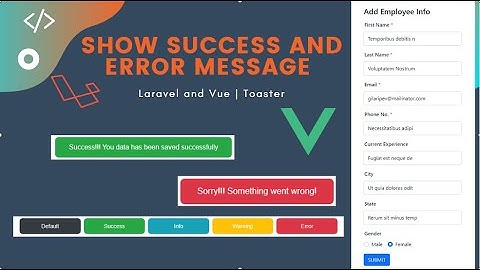 CRUD Tutorial #2 - How to show success and error message with Vue 3 and Laravel 8