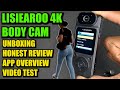 LISIEAROO MINI BODYCAM UNBOXING, HONEST REVIEW & VIDEO TEST (82925)