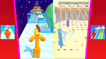 Tall Man Run Vs Bridge Race all levels android iOS gameplay walkthrough Nr 98