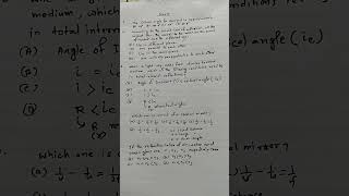 Important Science Questions For Railway Gr-D।#shorts #science #light