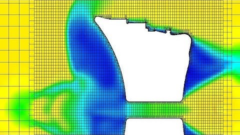 SolidWorks Flow Simulation - Concave Heatshield Spacecapsule With A hole Mid Iteration Preview