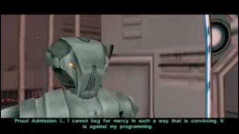 KOTOR 2 Cut Content Droid Torture Training