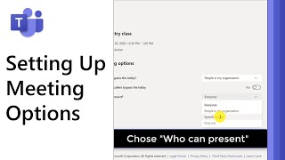 How to set up Meeting Options in Microsoft Teams