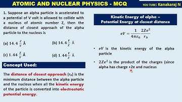 1209M01   Suppose an alpha particle is accelerated to a potential of V volt is allowed to collide wi