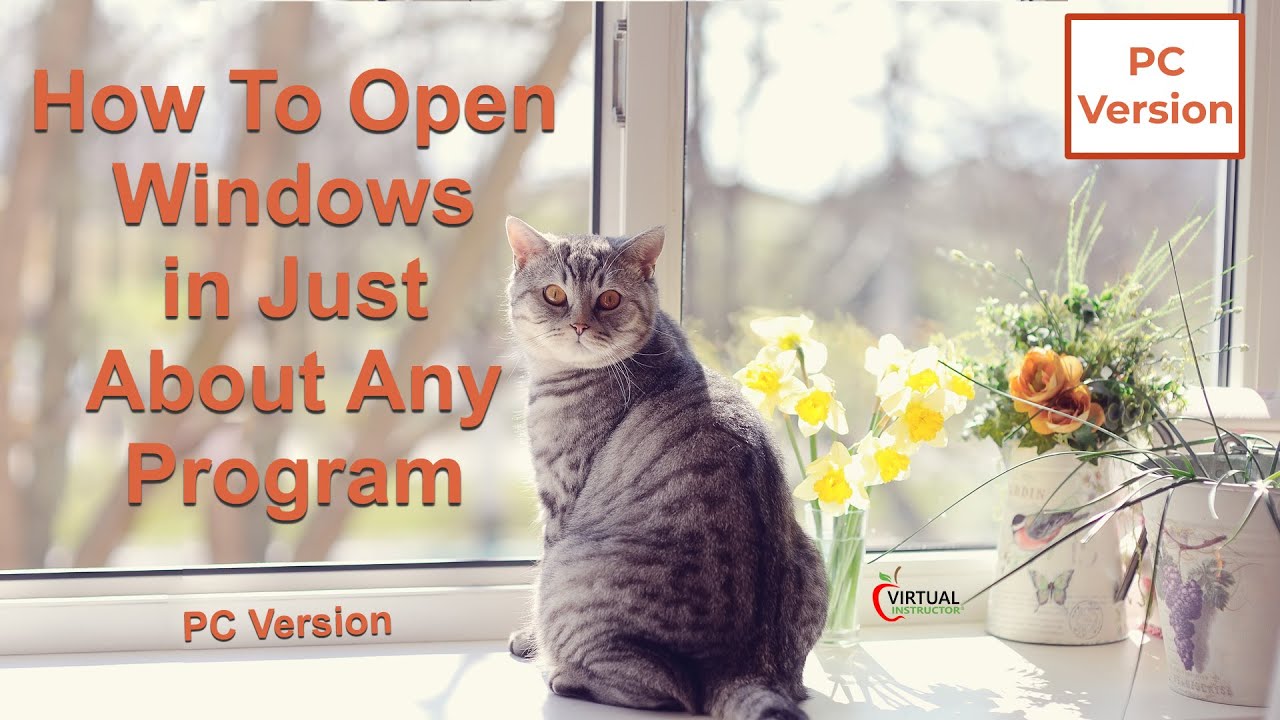 How to Open a New Windows in Just About Any Program PC Version - YouTube