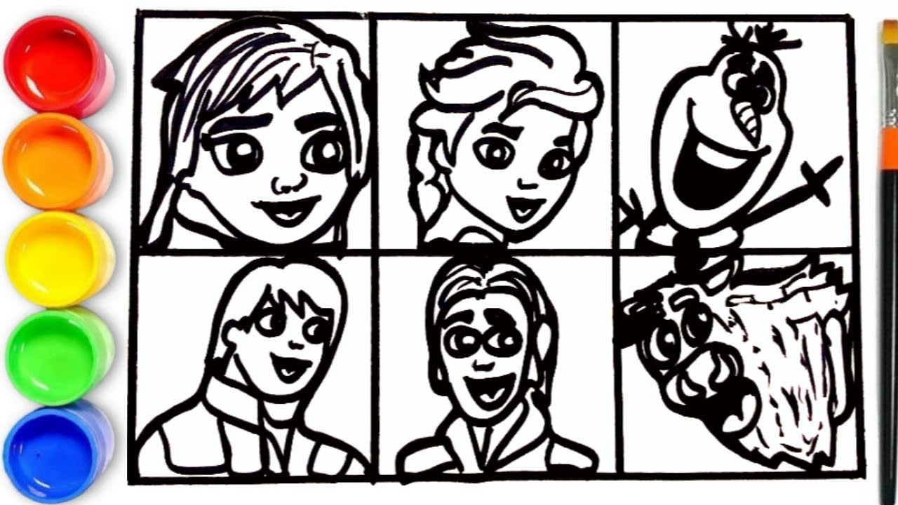 Drawing Frozen Characters | Elsa, Anna | Drawing Frozen | Disney Frozen