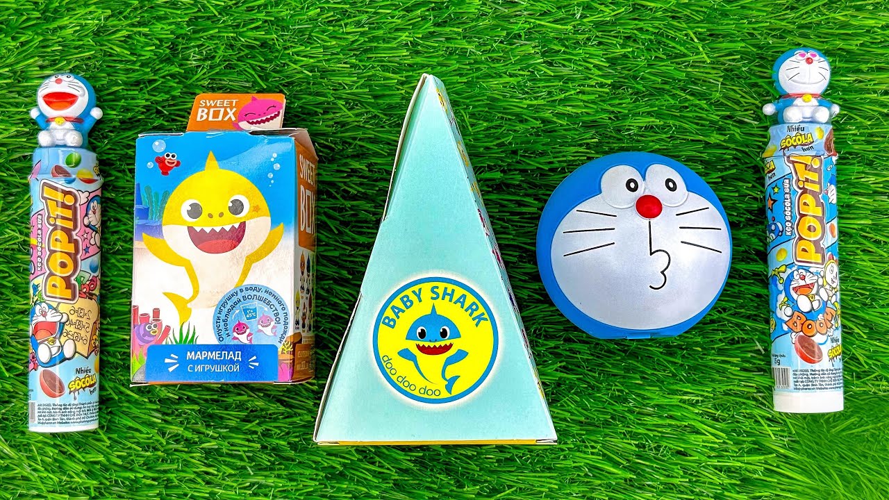 Satisfying Baby Shark Video | Funny CandyASMR I Marshmallow Lollipop SurpriseBoxSweets and Toys 