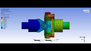Analysis of universal coupling on Ansys Workbench